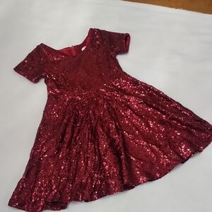 Sparkling Scarlet Kids Dance Dress